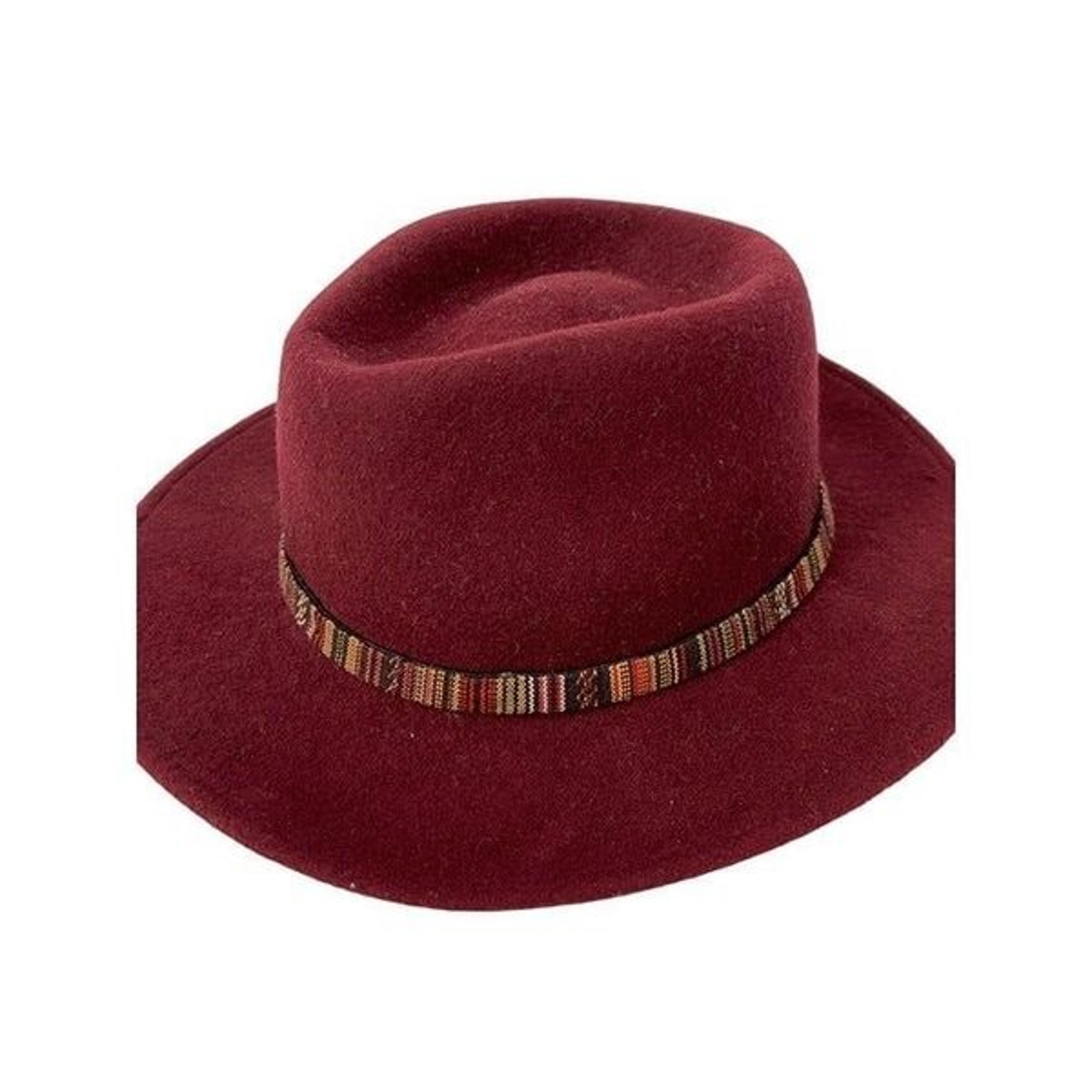 Women’s target wool felt brim fedora hat 5792 red packable