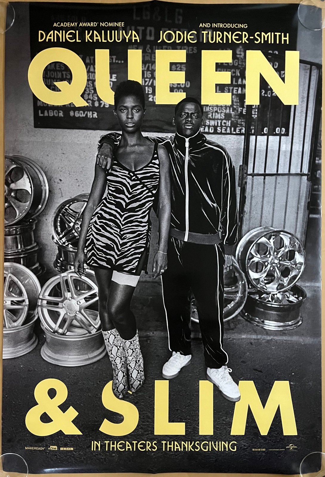 Queen & Slim (2019) Original One Sheet Movie Poster NM Daniel Kaluuya RARE