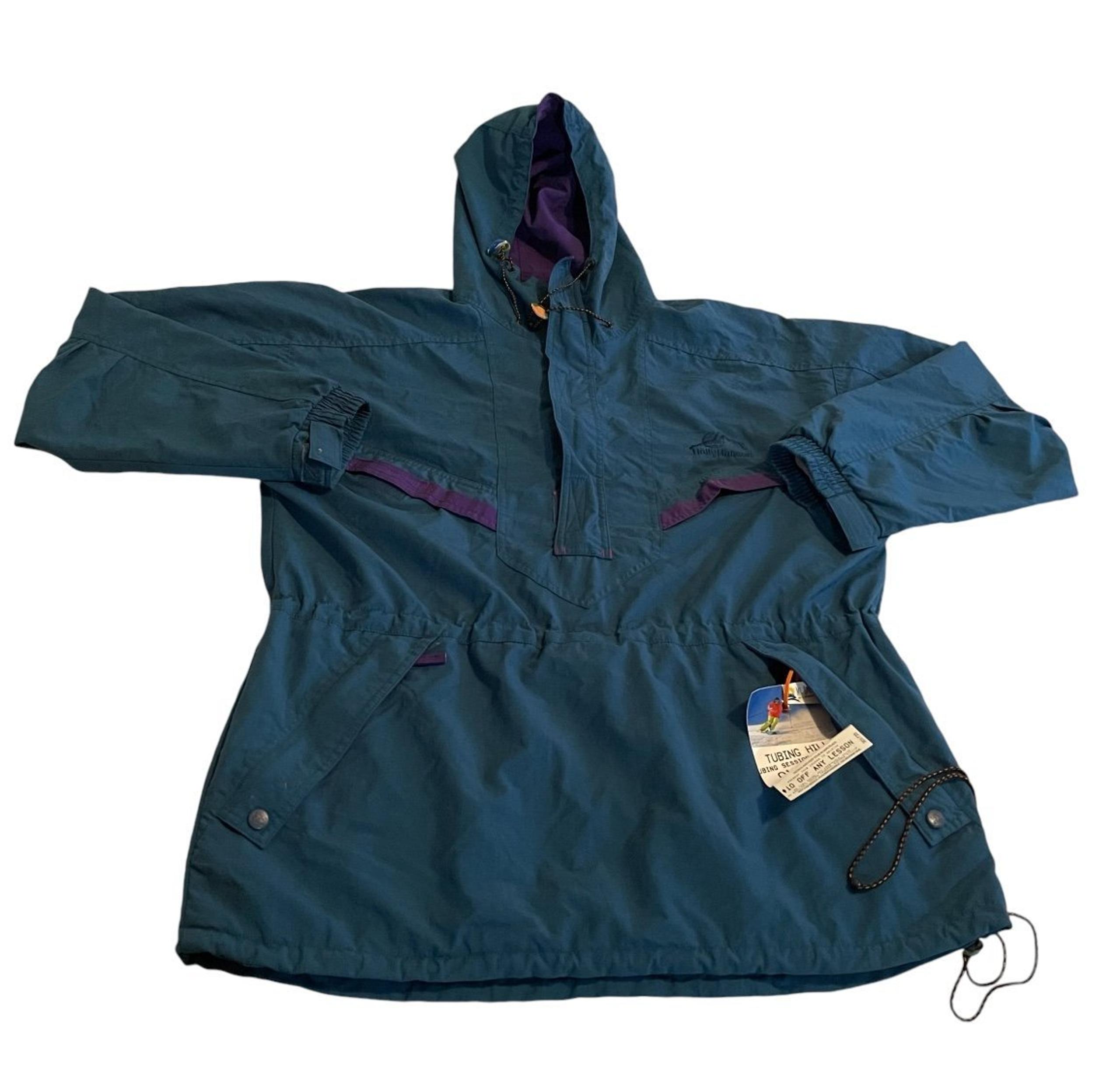 Helly Hansen Jacket Women Medium Blue Nylon Outdoors Hiking Half Zip Ski Hooded