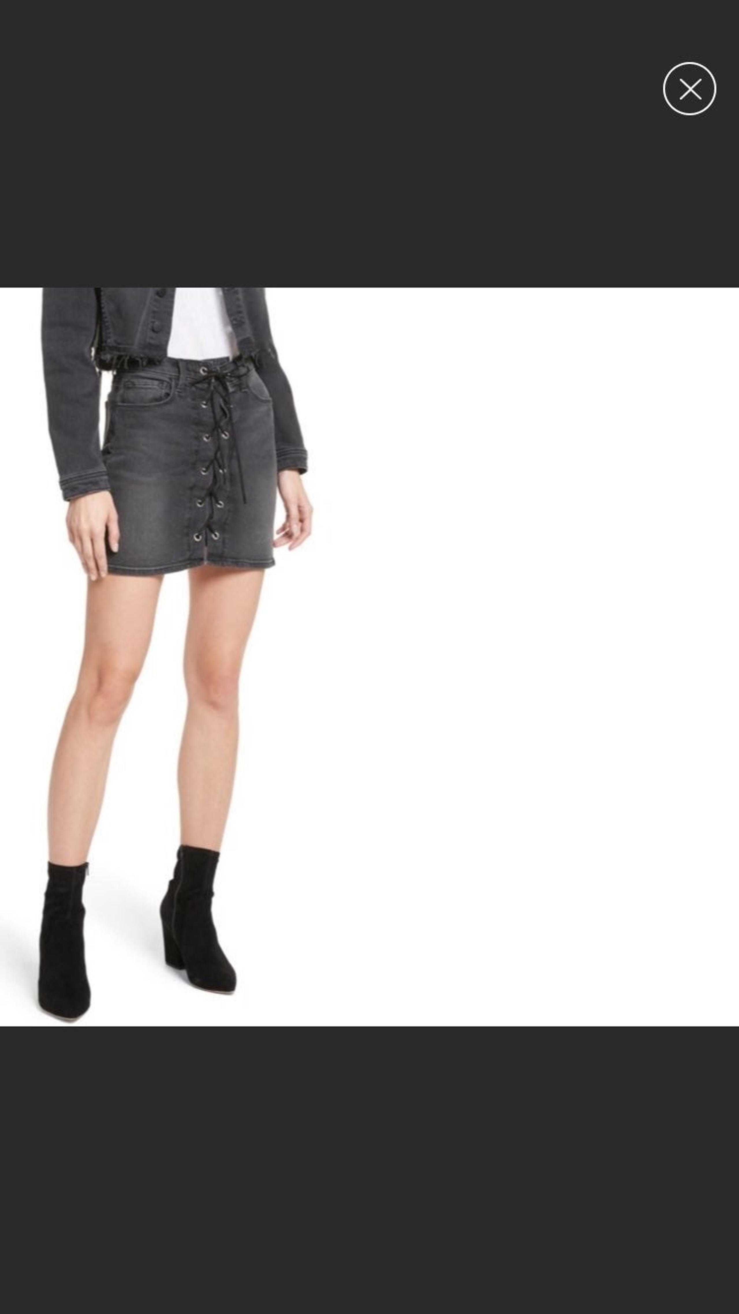 L' AGENCE Portia Front Lace Up Skirt