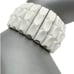 VTG 1960s Monet Expansion Bracelet Accordion Style Segmented White Lucite