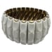 VTG 1960s Monet Expansion Bracelet Accordion Style Segmented White Lucite
