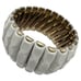 VTG 1960s Monet Expansion Bracelet Accordion Style Segmented White Lucite