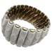 VTG 1960s Monet Expansion Bracelet Accordion Style Segmented White Lucite