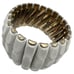 VTG 1960s Monet Expansion Bracelet Accordion Style Segmented White Lucite