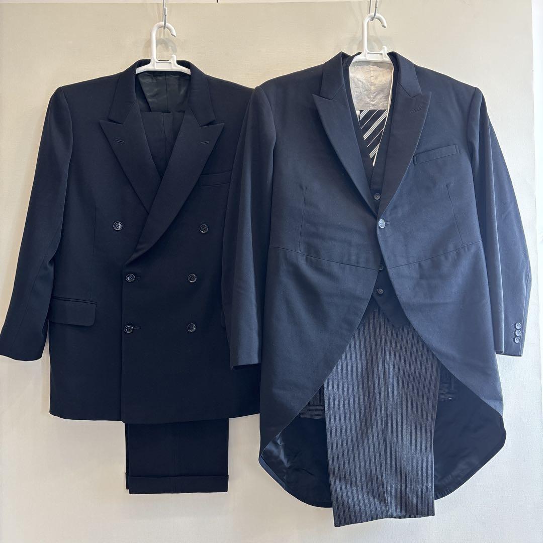 Morning coat and dress suit, 2 pieces, size B7, for a large person.