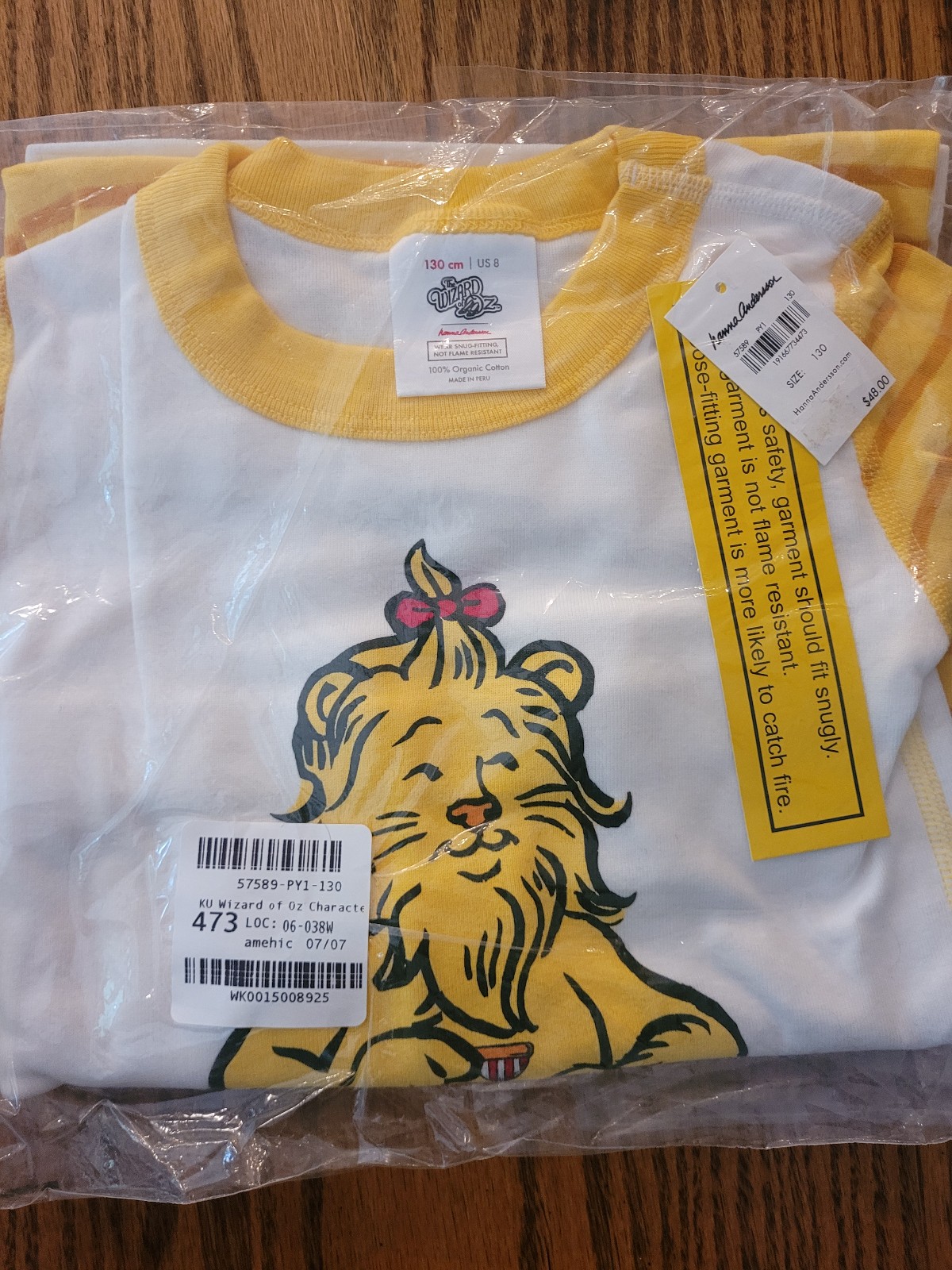 Nwt Hanna Lion PJs - size 130