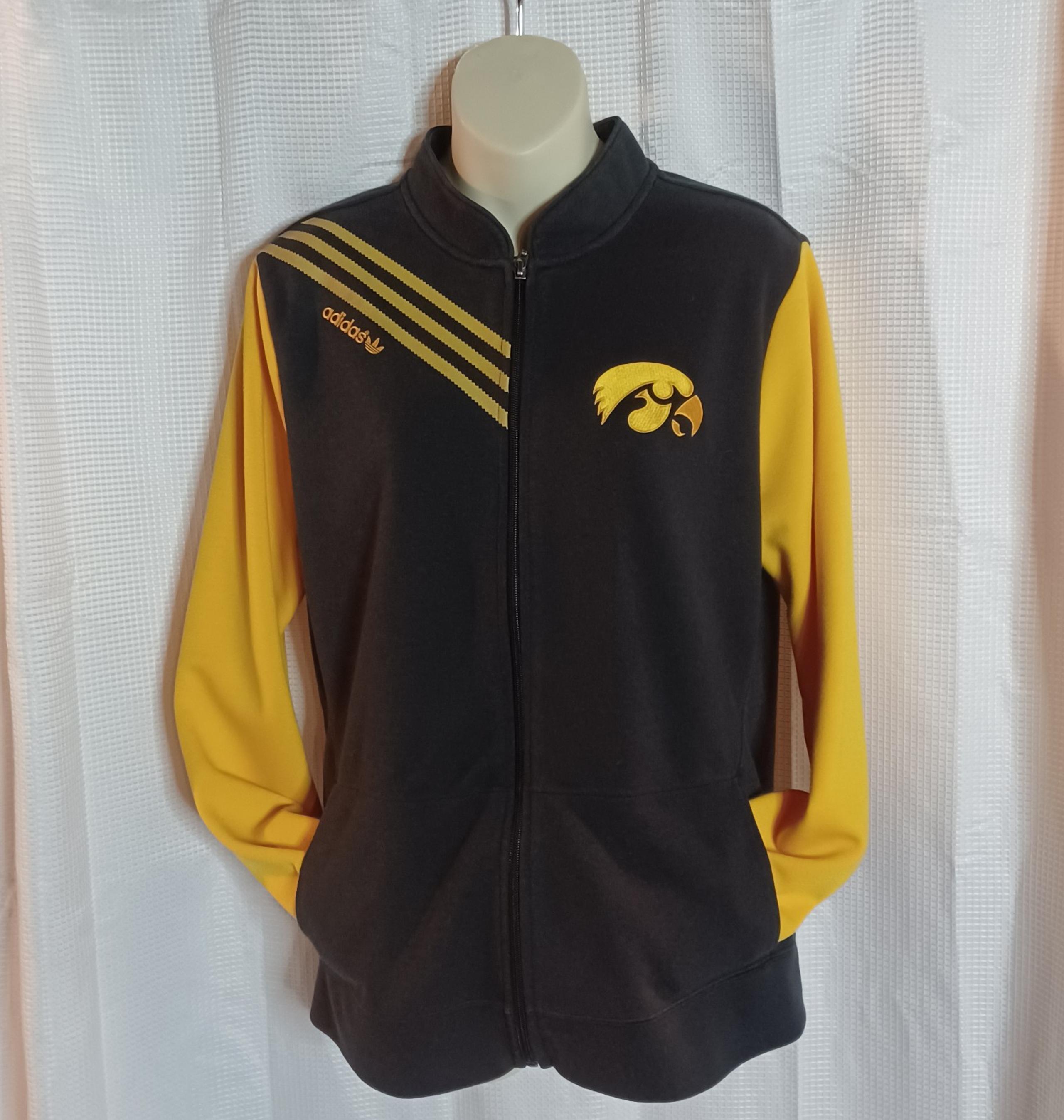 Adidas Iowa Hawkeyes Womens Jacket M Zip Closure Pockets College Football Gear