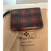 Patricia Nash Plaid Leather Wristlet Clutch With Zip Closure & Interior Pockets