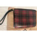 Patricia Nash Plaid Leather Wristlet Clutch With Zip Closure & Interior Pockets