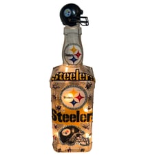 PITTSBURG STEELERS Glass Bottle w/ Lights *Unique Gift Idea