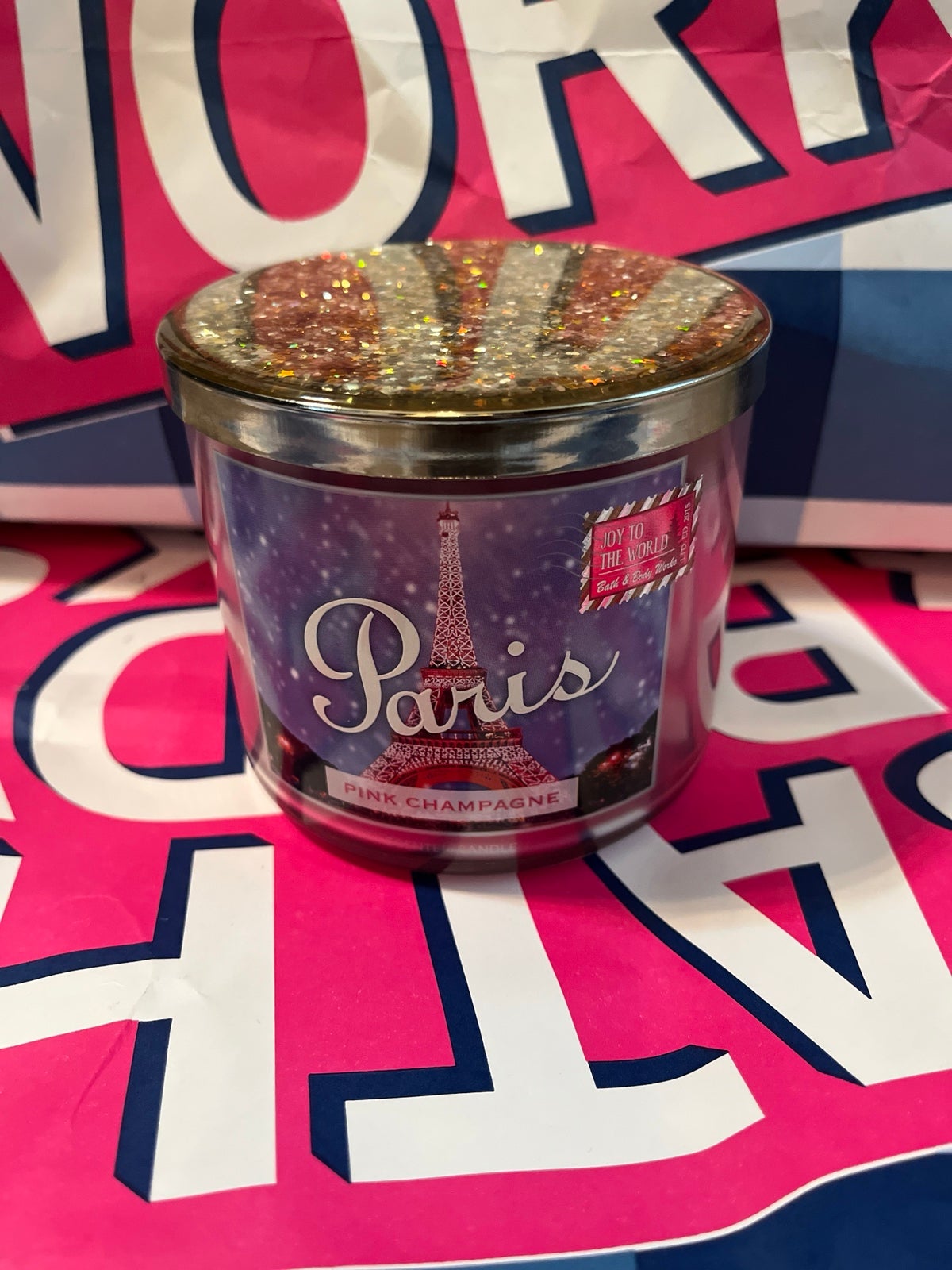 Bath & Body Works Paris Pink Champagne 3 wick candle