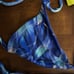 NWT Sexy 3pc Handmade Floral Triangle Top Tie Side Scrunchy Butt Bottom Bikini