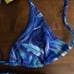 NWT Sexy 3pc Handmade Floral Triangle Top Tie Side Scrunchy Butt Bottom Bikini