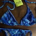 NWT Sexy 3pc Handmade Floral Triangle Top Tie Side Scrunchy Butt Bottom Bikini