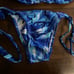 NWT Sexy 3pc Handmade Floral Triangle Top Tie Side Scrunchy Butt Bottom Bikini