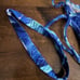 NWT Sexy 3pc Handmade Floral Triangle Top Tie Side Scrunchy Butt Bottom Bikini