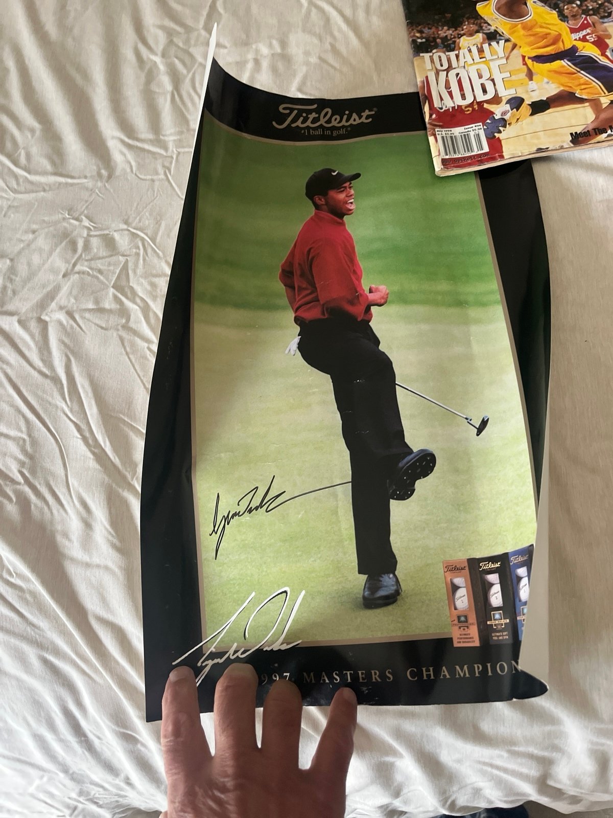 Tiger Woods autograph poster masters 1997 champion title list