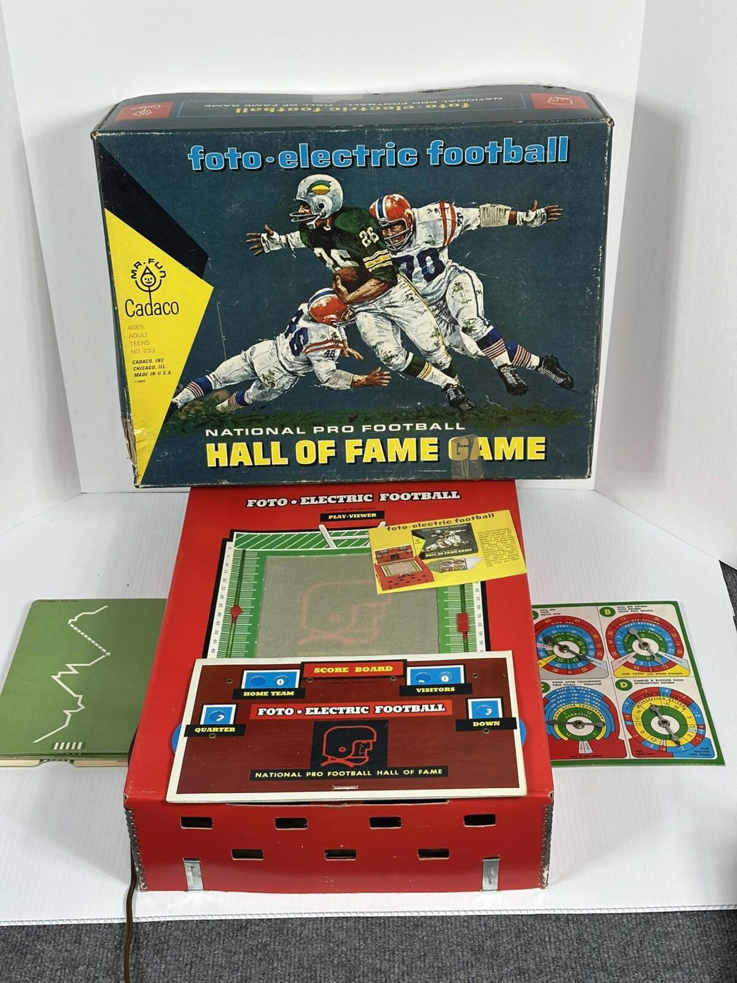 Foto-Electric National Pro Football Hall of Fame Game 1965 Complete WORKS - Cadaco