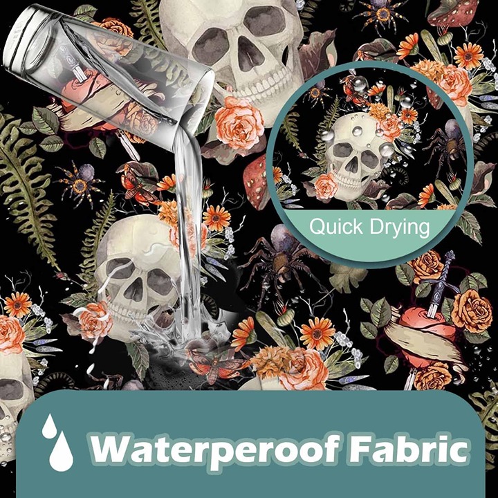 Halloween Sugar Skulls Shower Curtain - Embrace the Horror in Style