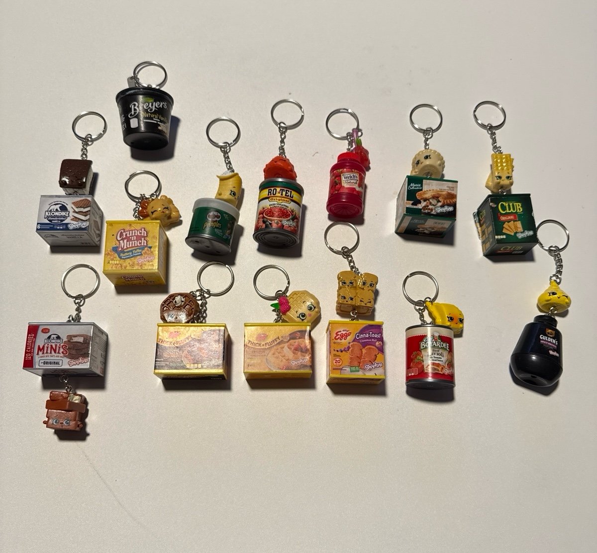 Shopkins mini keychains.