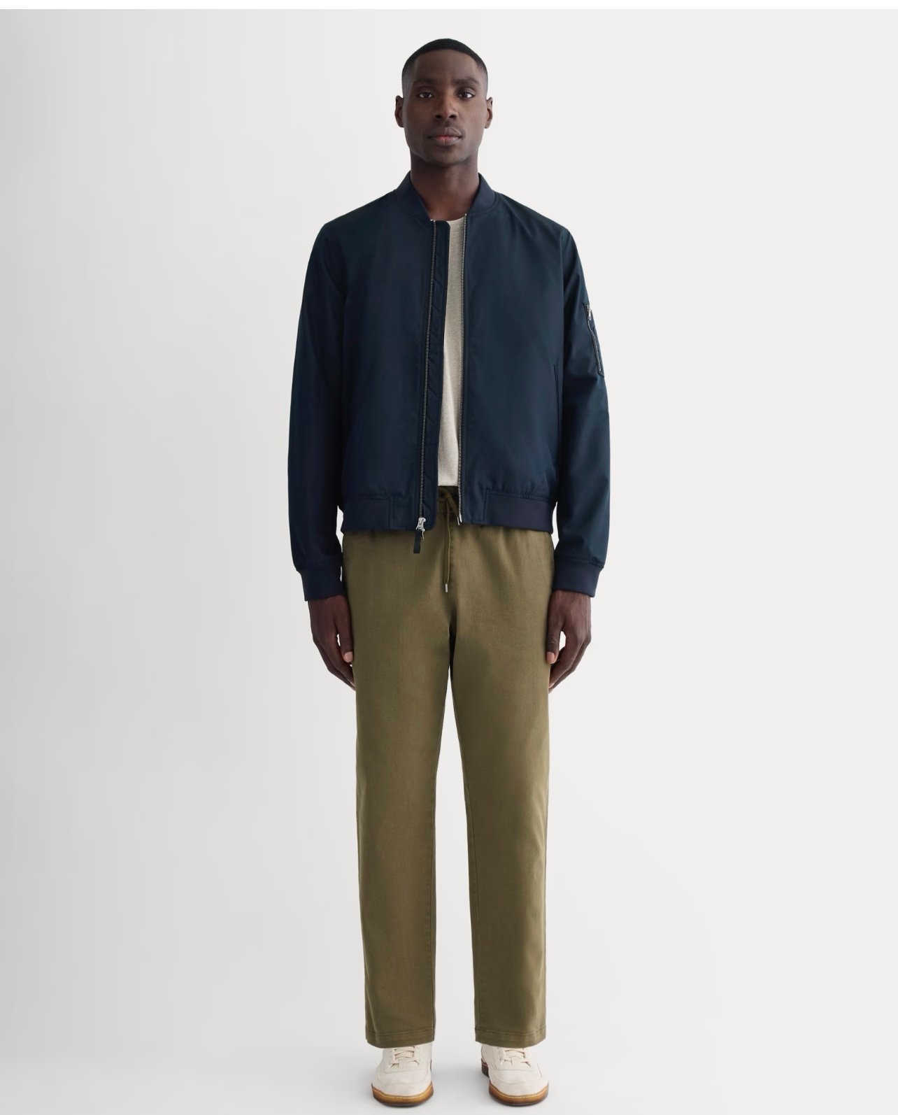Everlane Men’s Easy Pant Beech Size Small Organic Cotton Draw String Stretch