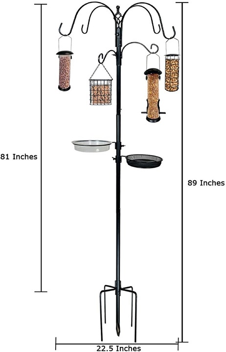 Bird feeding station, 22 wide x 91 high (82 inches above ground)