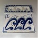 Korean Dipping Sauce Dish And PlateCeramic Wasabi Soy Blue White Ocean Theme Set