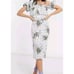 ASOS Design Asymmetrical Shoulder Floral Polka Dot dress Size US 8 NWT