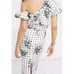 ASOS Design Asymmetrical Shoulder Floral Polka Dot dress Size US 8 NWT