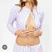 NWT 2 piece set Frankies Bikinis Terry Cardigan & Low Rise Pants in Sister Swirl