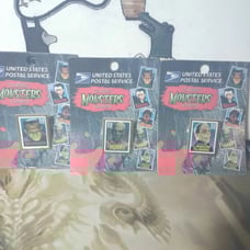 3 UNIVERSAL MONSTERS USPS STAMP PINS SET