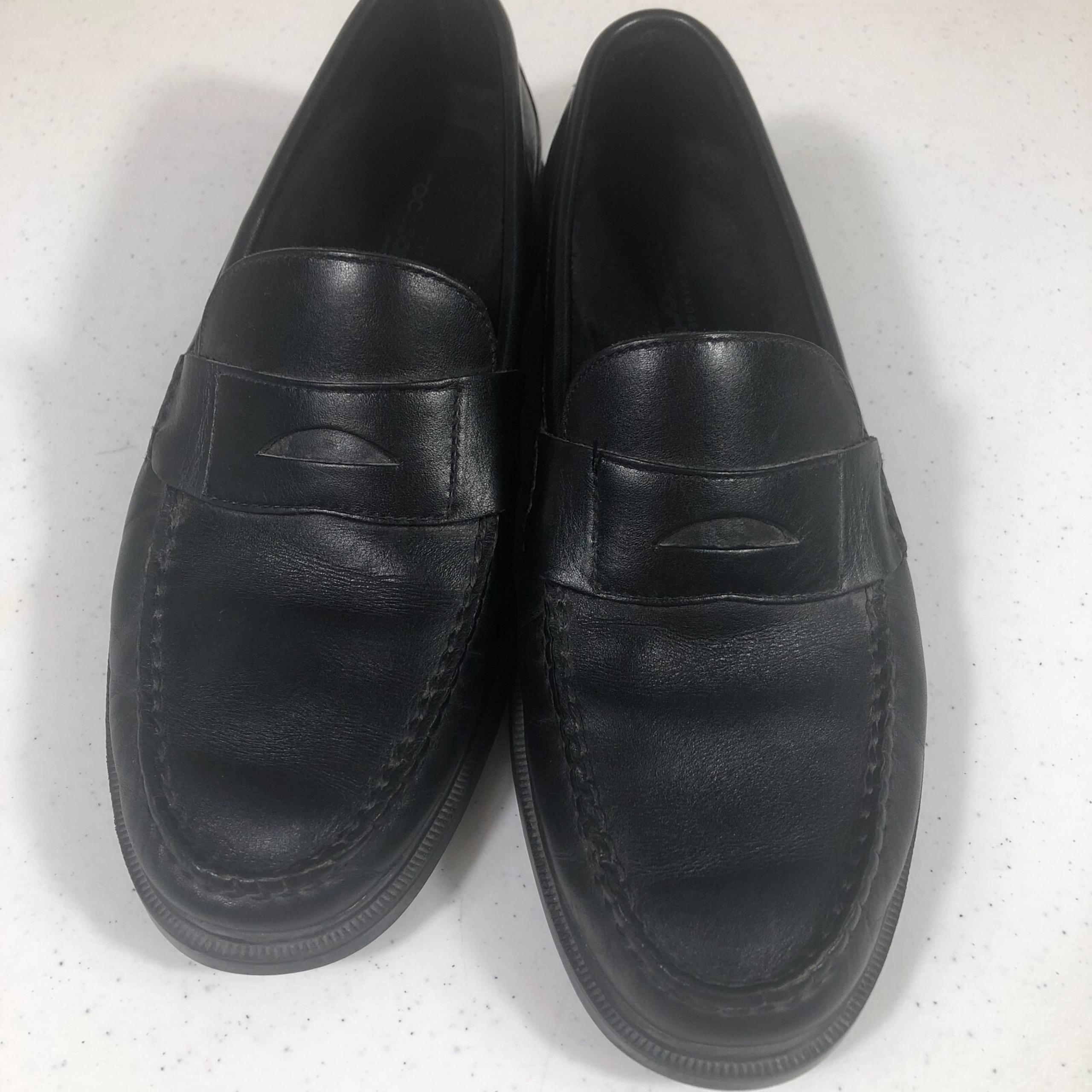 Rocsports by Rockport Men's Black Leather 9M Hand Sewn Loafers Classic Preppy