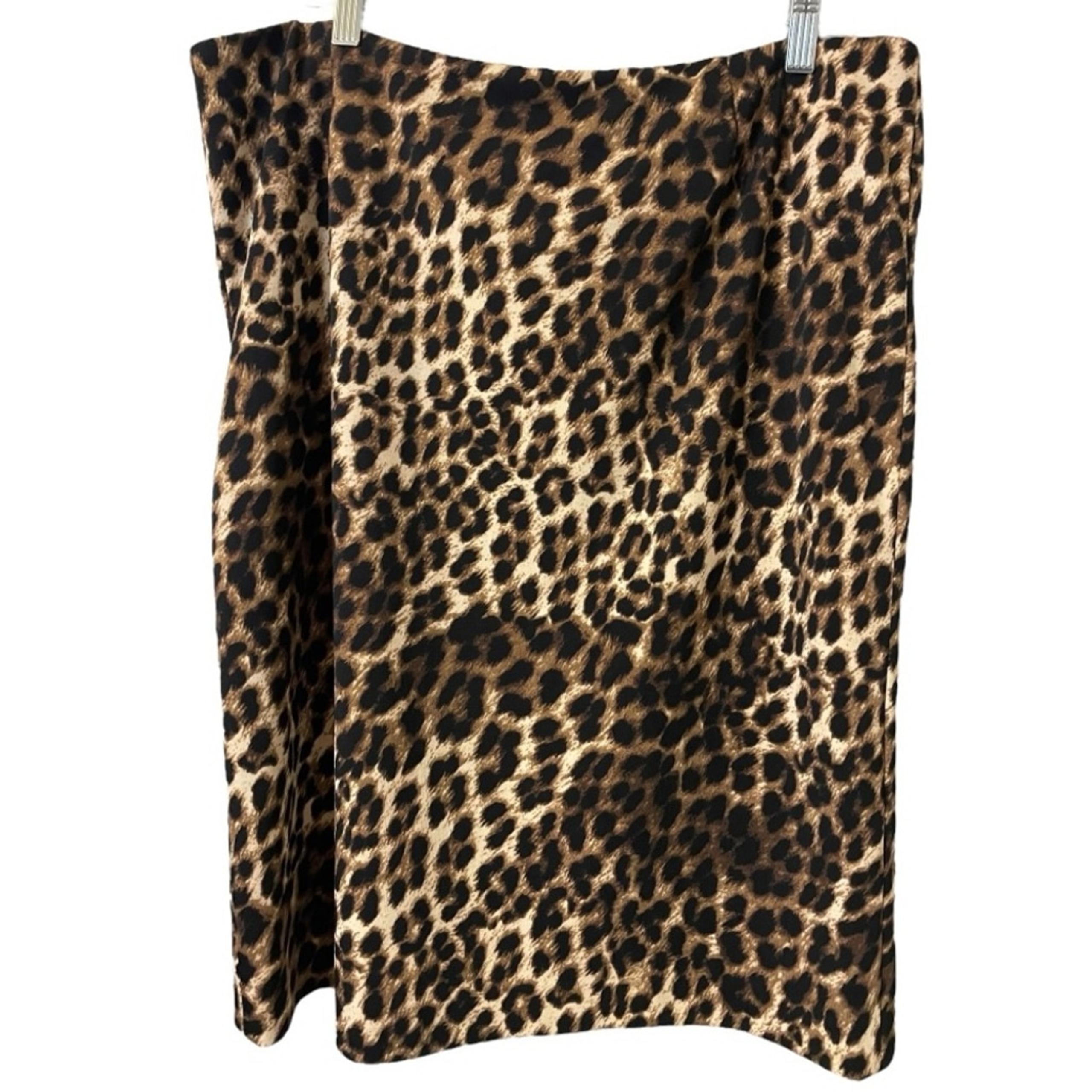 Alfani Leopard Print Pencil Skirt Sz 16