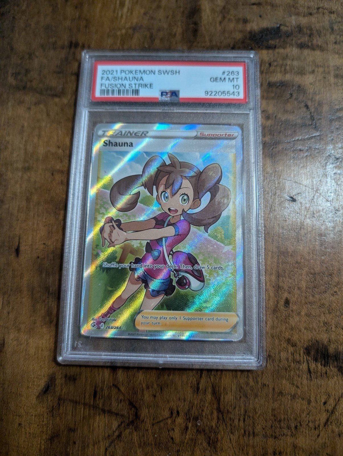 Shauna 263 PSA 10 fusion strike graded Pokemon card