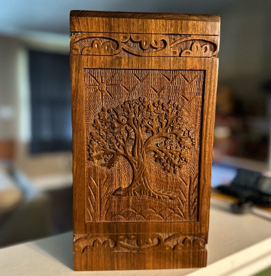 Cremation Urns for Human Ashes Small Male Female Wooden Tree of Life Urns
