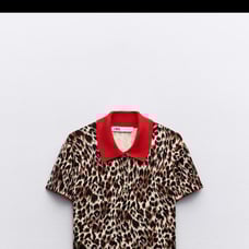 ZARA leopard polo