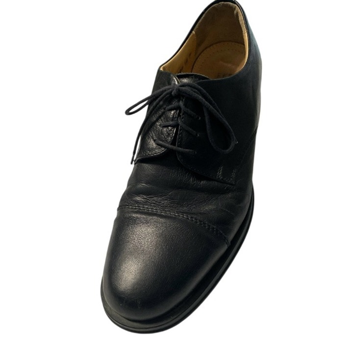 Joseph & Feiss Oxford Mens 10 Classic Black Leather Formal Cap Toe Closed Lacing