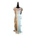 Adrianna Papell Cap-Sleeve Illusion Lace Gown Size 14