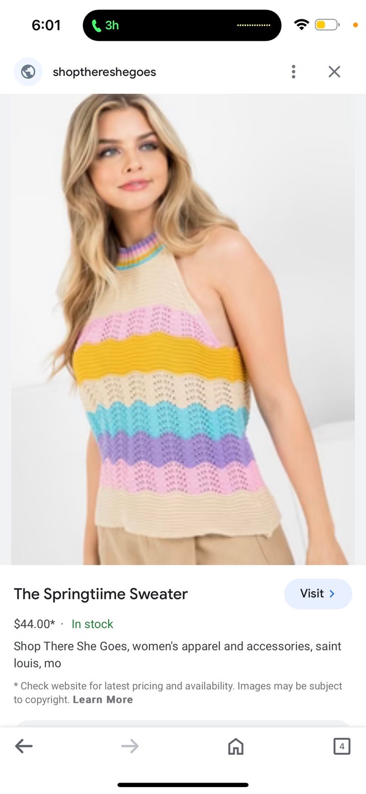 THML Crochet Knit Halter Top Boho Pastel Rainbow
