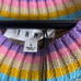 THML Crochet Knit Halter Top Boho Pastel Rainbow