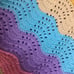 THML Crochet Knit Halter Top Boho Pastel Rainbow