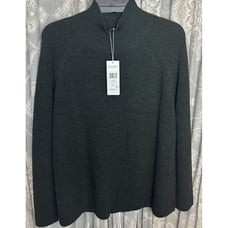 Eileen Fisher XL Ivy Turtle Neck Raglan Top Sweater Extra Fine Merino Wool 258