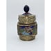 Antique Chinese Brass Enameled Tea Canister
