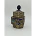 Antique Chinese Brass Enameled Tea Canister