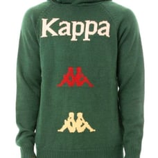 NEW MEN'S GREEN KAPPA KASMART KNIT HOODIE SWEATER