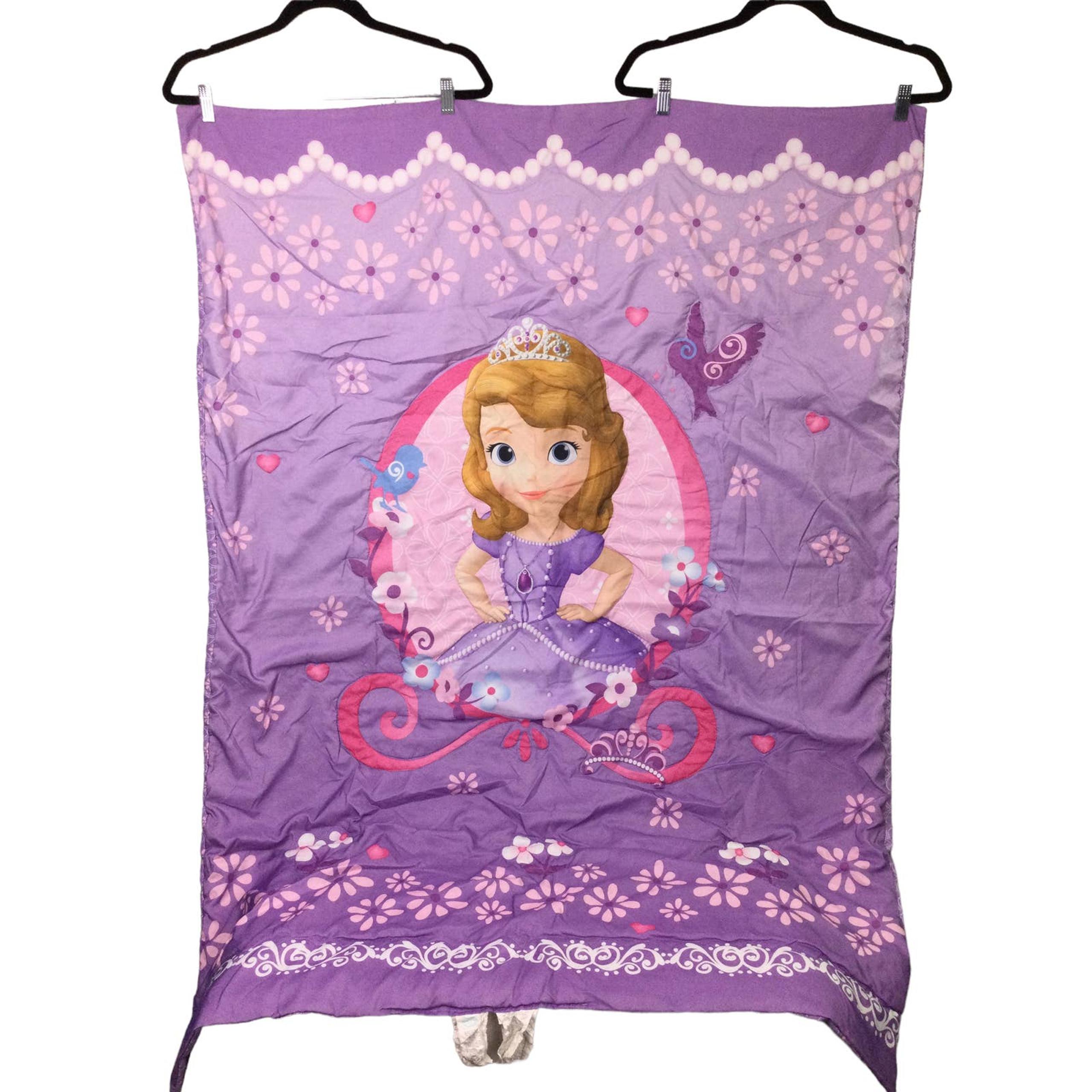 Disney Princess Sofia the First Purple Toddler Bed Sheet Quilt Set 55" X 40"