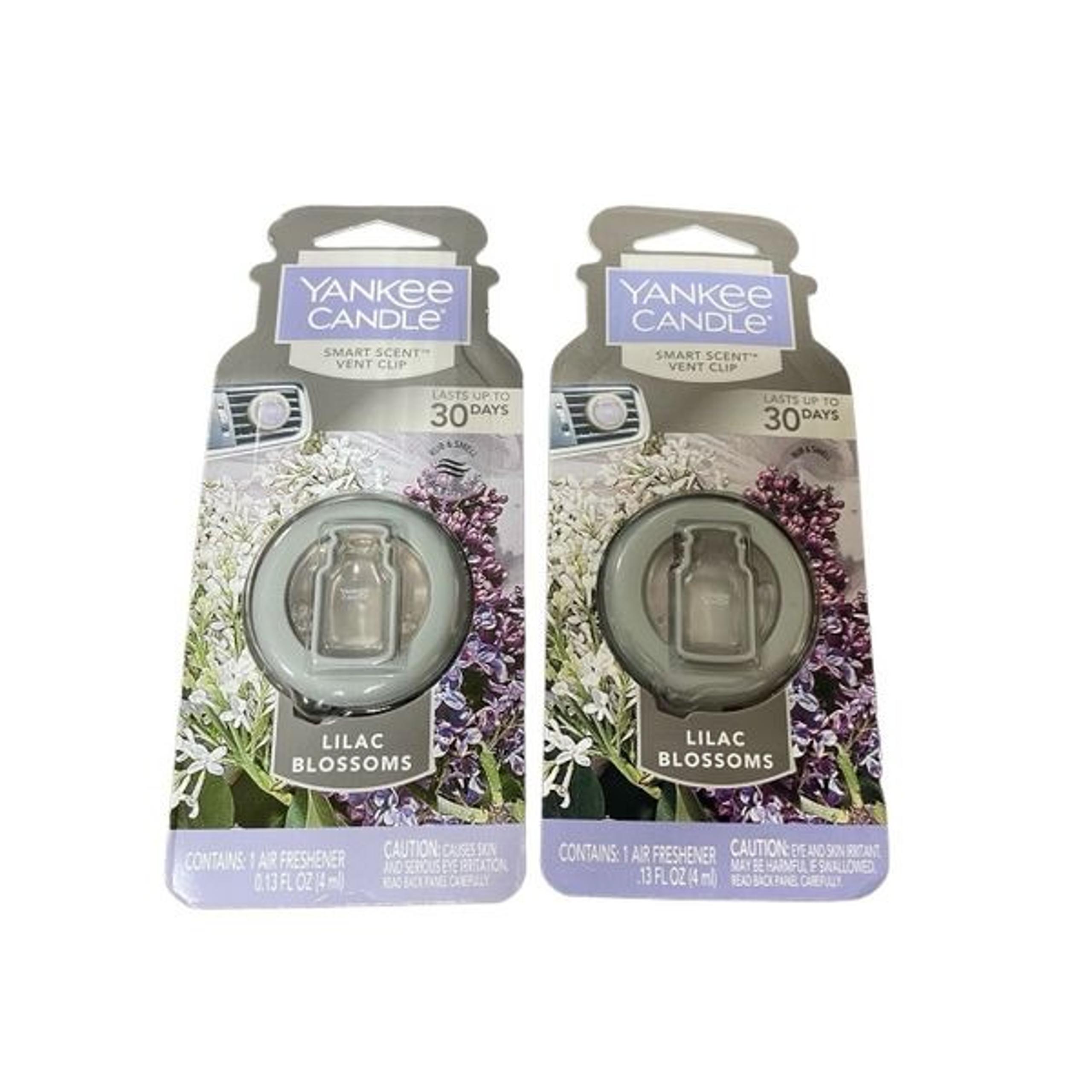 Set of 2 Yankee Candle Smart Scent Vent Clip Lilac Blossoms New in Package