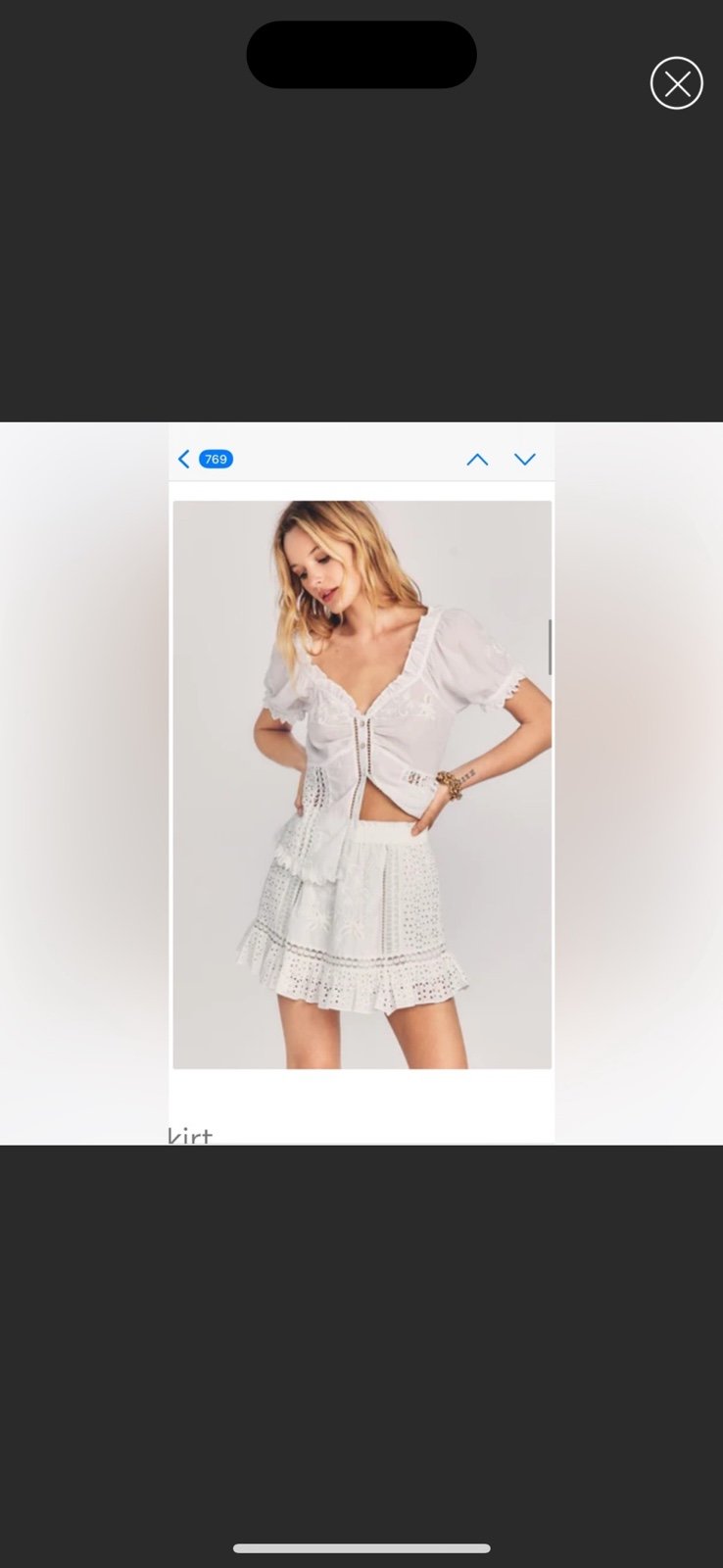 Love shack fancy skirt