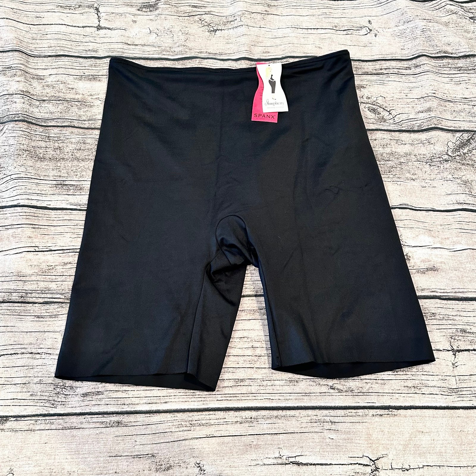 NWT Spanx Simplicity High Waisted Shaping Shorts in Black Size XL